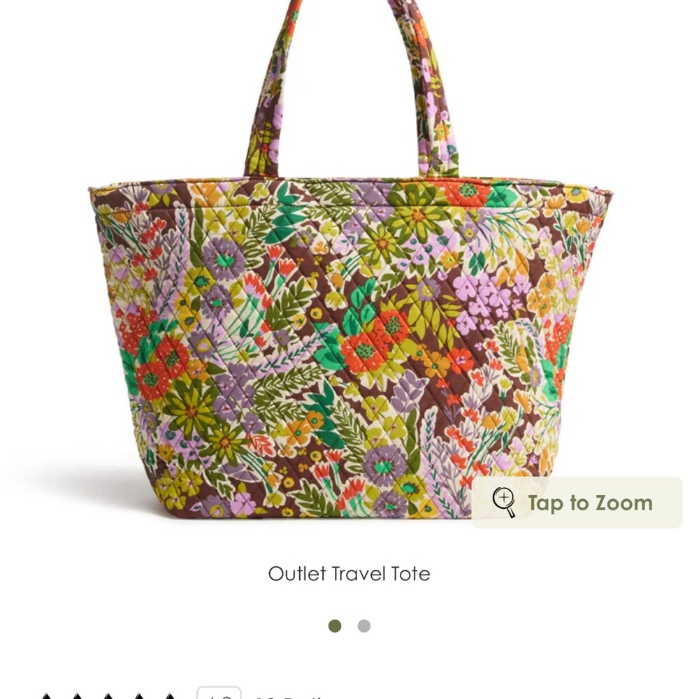 Vera Bradley Multicolor Floral Travel Tote NWOT - Picture 2 of 5